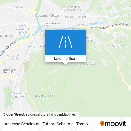 Accesso Schelmtal - Zufahrt Schelmtal map