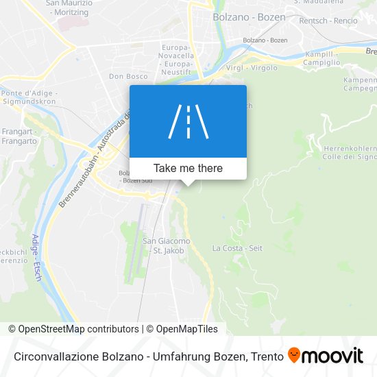 Circonvallazione Bolzano - Umfahrung Bozen map