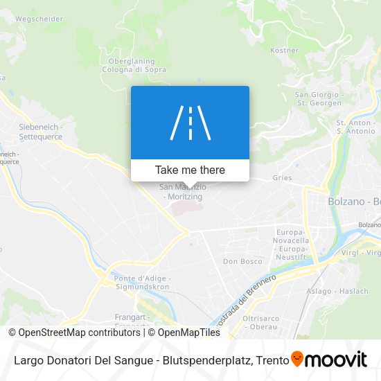 Largo Donatori Del Sangue - Blutspenderplatz map