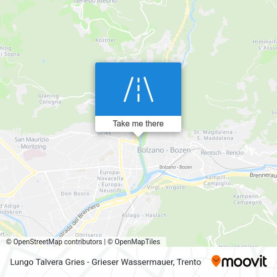 Lungo Talvera Gries - Grieser Wassermauer map