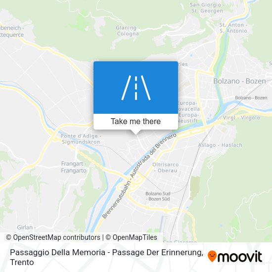 Passaggio Della Memoria - Passage Der Erinnerung map