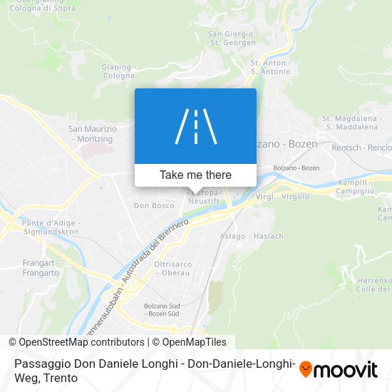 Passaggio Don Daniele Longhi - Don-Daniele-Longhi-Weg map