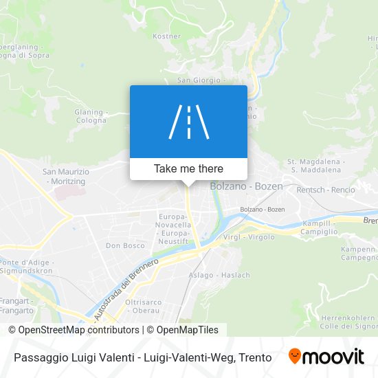 Passaggio Luigi Valenti - Luigi-Valenti-Weg map