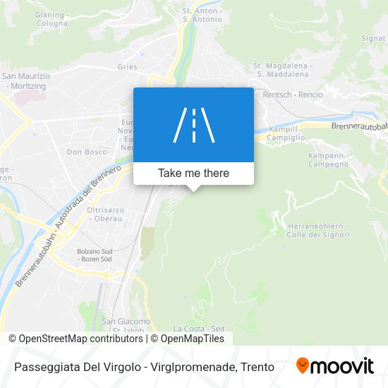 Passeggiata Del Virgolo - Virglpromenade map