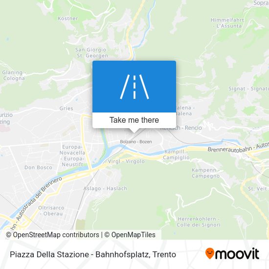 Piazza Della Stazione - Bahnhofsplatz map