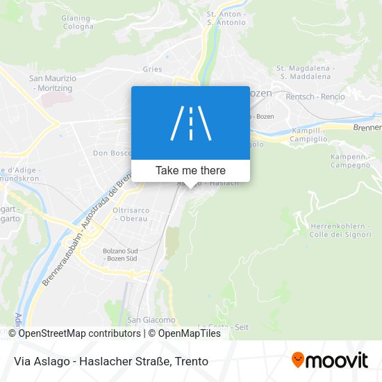 Via Aslago - Haslacher Straße map