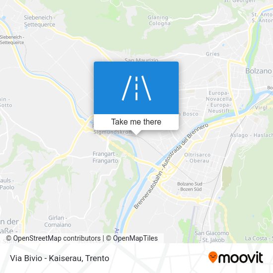 Via Bivio - Kaiserau map