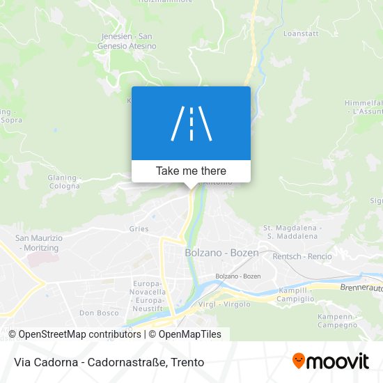Via Cadorna - Cadornastraße map