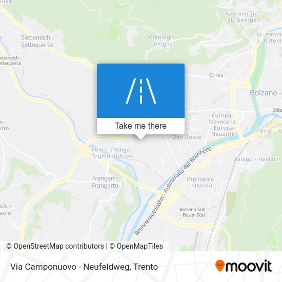 Via Camponuovo - Neufeldweg map