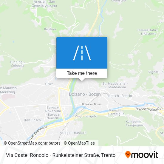Via Castel Roncolo - Runkelsteiner Straße map