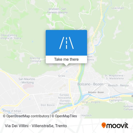 Via Dei Villini - Villenstraße map