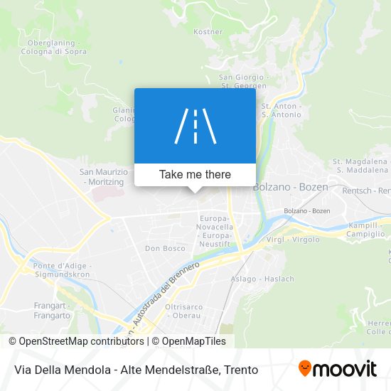 Via Della Mendola - Alte Mendelstraße map