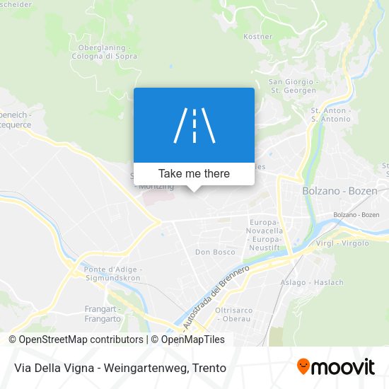 Via Della Vigna - Weingartenweg map
