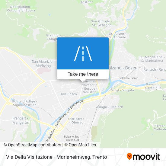 Via Della Visitazione - Mariaheimweg map