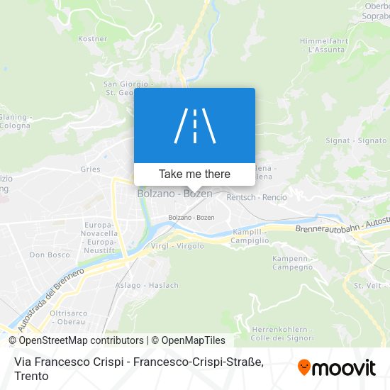 Via Francesco Crispi - Francesco-Crispi-Straße map