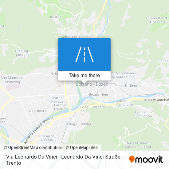 Via Leonardo Da Vinci - Leonardo-Da-Vinci-Straße map