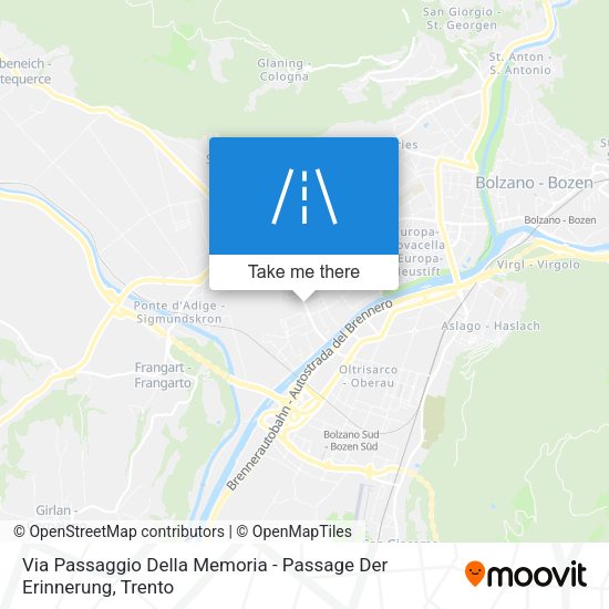 Via Passaggio Della Memoria - Passage Der Erinnerung map