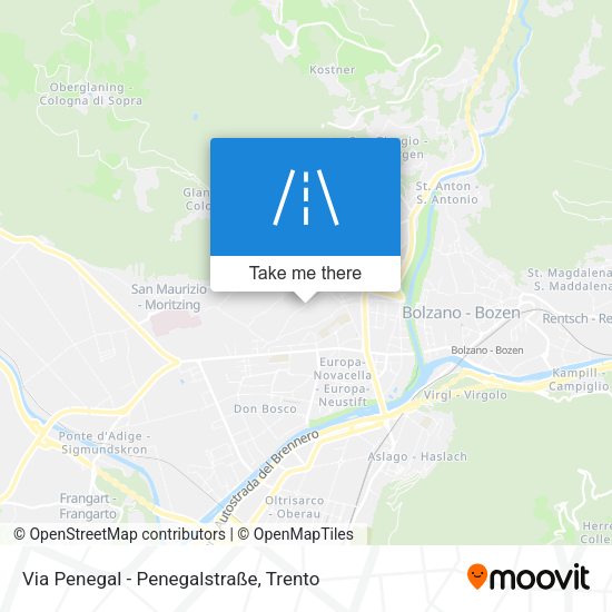 Via Penegal - Penegalstraße map
