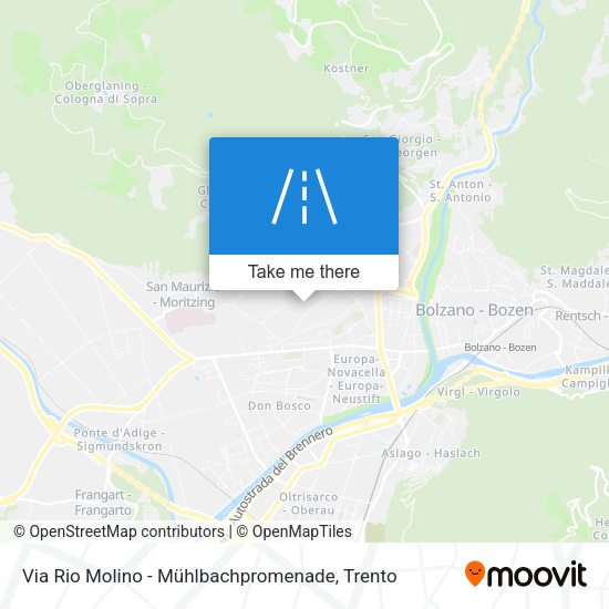Via Rio Molino - Mühlbachpromenade map