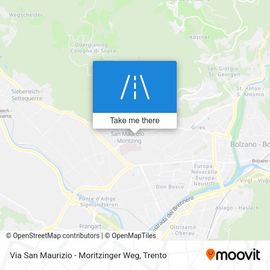 Via San Maurizio - Moritzinger Weg map