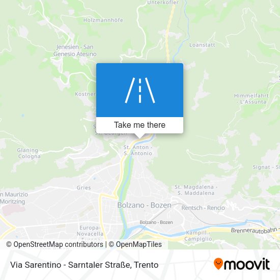 Via Sarentino - Sarntaler Straße map
