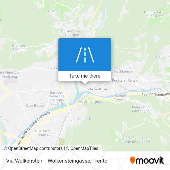 Via Wolkenstein - Wolkensteingasse map