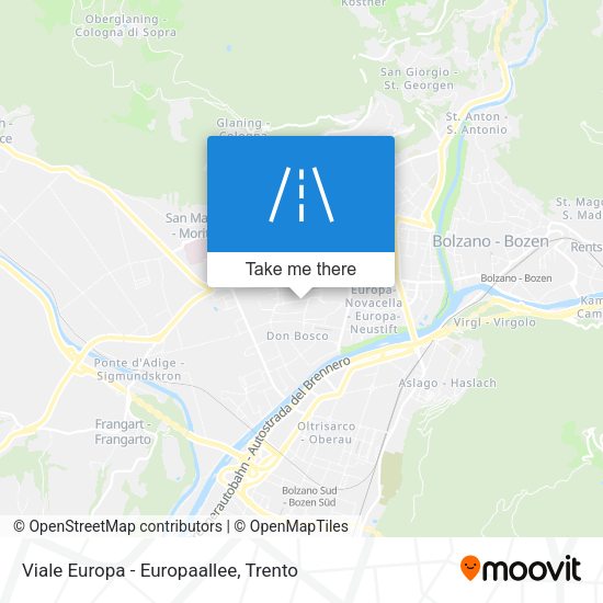 Viale Europa - Europaallee map