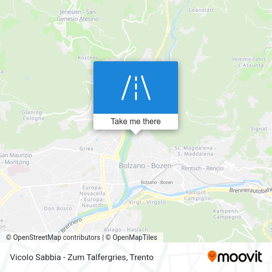 Vicolo Sabbia - Zum Talfergries map