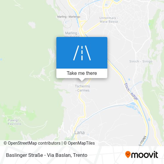 Baslinger Straße - Via Baslan map