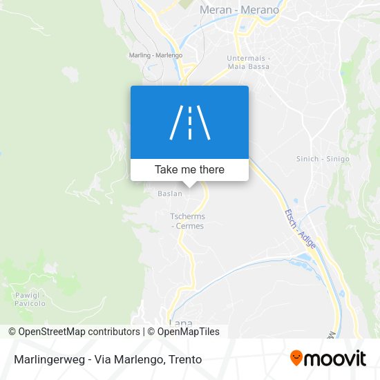 Marlingerweg - Via Marlengo map