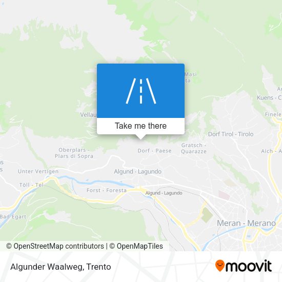Algunder Waalweg map