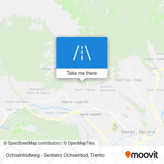 Ochsentodweg - Sentiero Ochsentod map