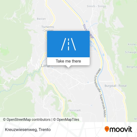 Kreuzwiesenweg map