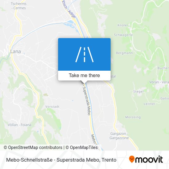 Mebo-Schnellstraße - Superstrada Mebo map