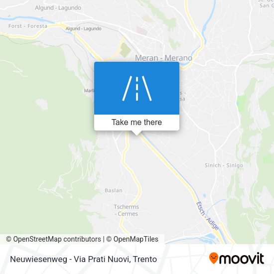 Neuwiesenweg - Via Prati Nuovi map