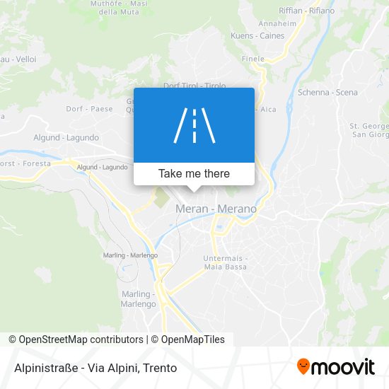 Alpinistraße - Via Alpini map