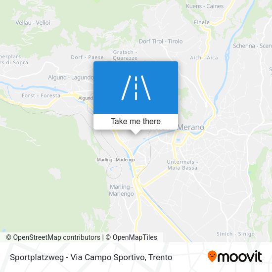 Sportplatzweg - Via Campo Sportivo map