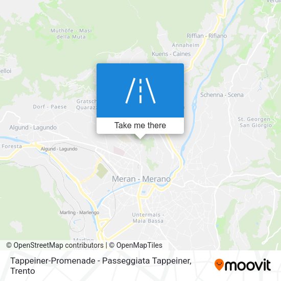 Tappeiner-Promenade - Passeggiata Tappeiner map