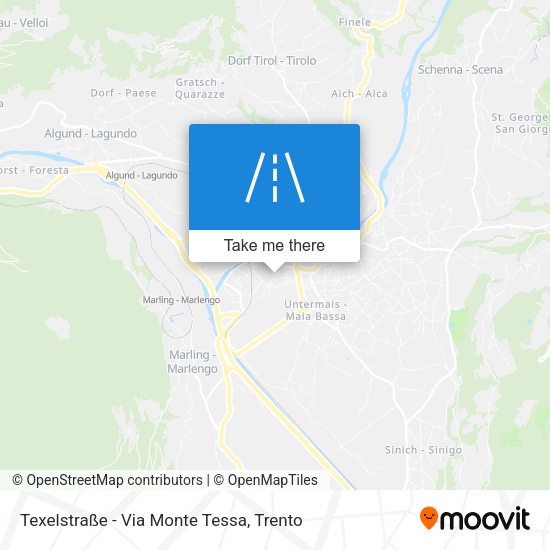 Texelstraße - Via Monte Tessa map