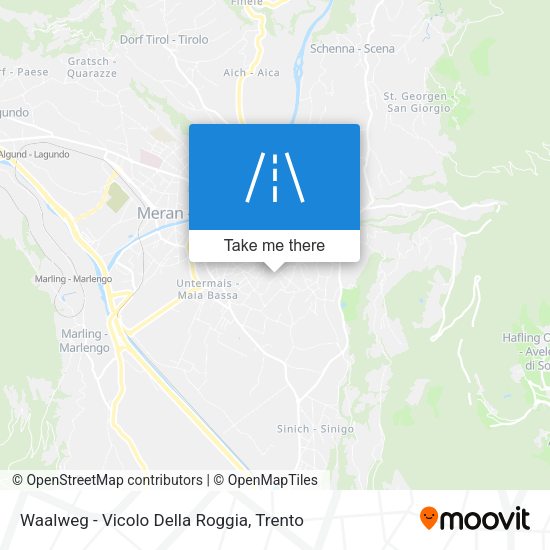 Waalweg - Vicolo Della Roggia map