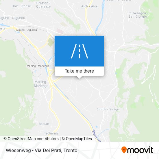 Wiesenweg - Via Dei Prati map