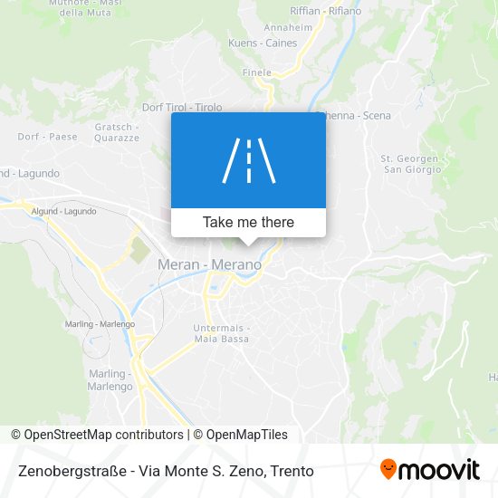 Zenobergstraße - Via Monte S. Zeno map