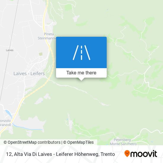 12, Alta Via Di Laives - Leiferer Höhenweg map