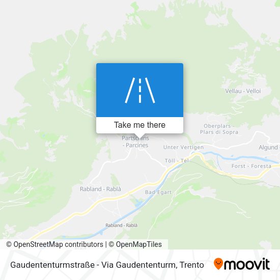 Gaudententurmstraße - Via Gaudententurm map