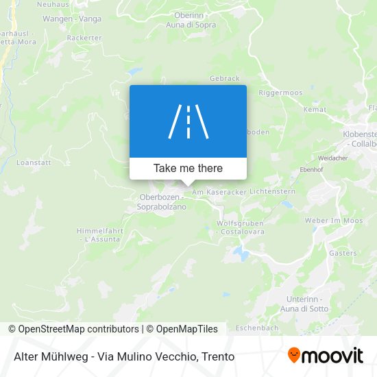 Alter Mühlweg - Via Mulino Vecchio map