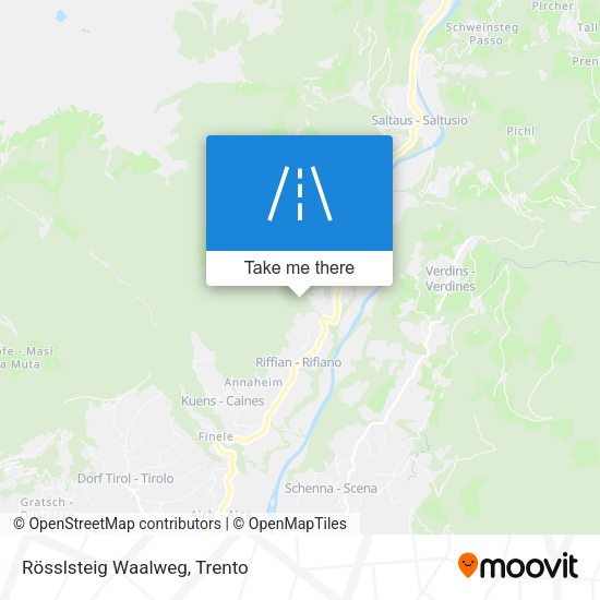 Rösslsteig Waalweg map