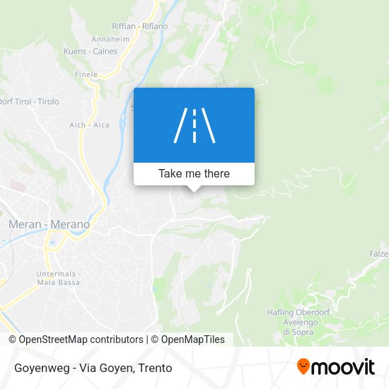 Goyenweg - Via Goyen map