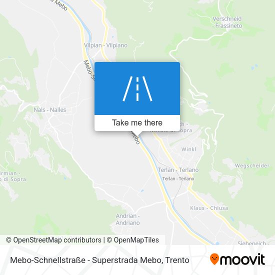 Mebo-Schnellstraße - Superstrada Mebo map