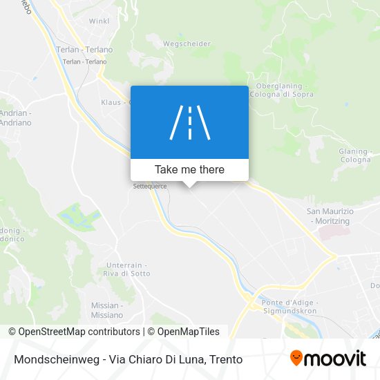 Mondscheinweg - Via Chiaro Di Luna map