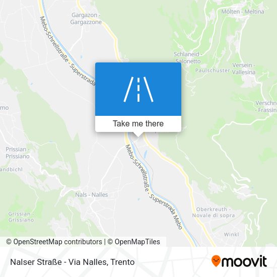 Nalser Straße - Via Nalles map